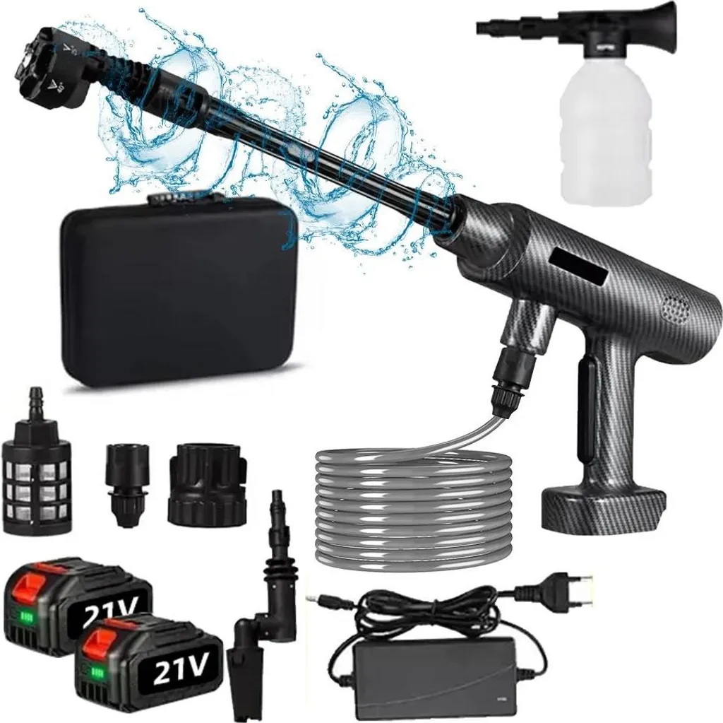Idropulitrice Wireless Alta Pressione 2 Batterie - Pulizia Casa e Auto