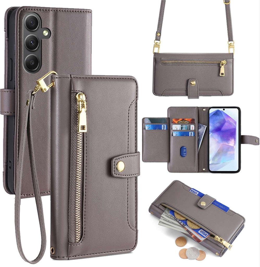 Handykette Samsung Hülle mit Band Handyhülle Kartenfächer Produktbild 