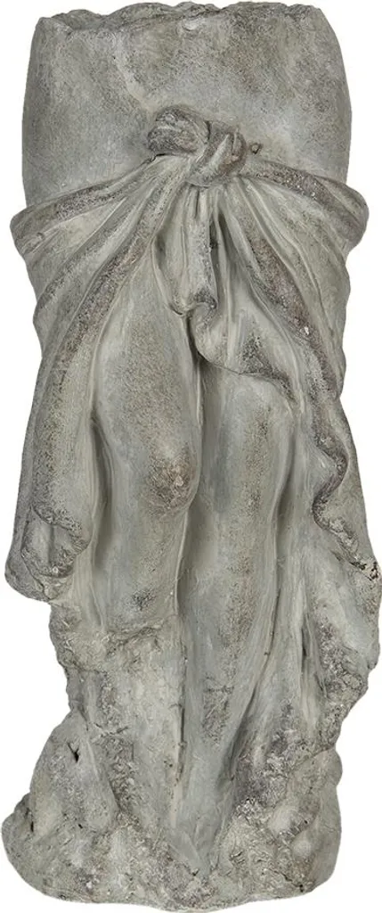 Pot de fleurs Carré 13x29 cm en Pierre Grise Résistant aux Intempéries