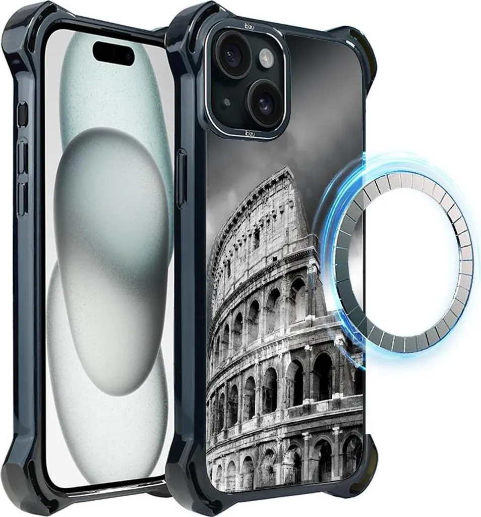 IBIZU DropGuard Ultra iPhone 15 Noir City MagSafe - Protezione Premium