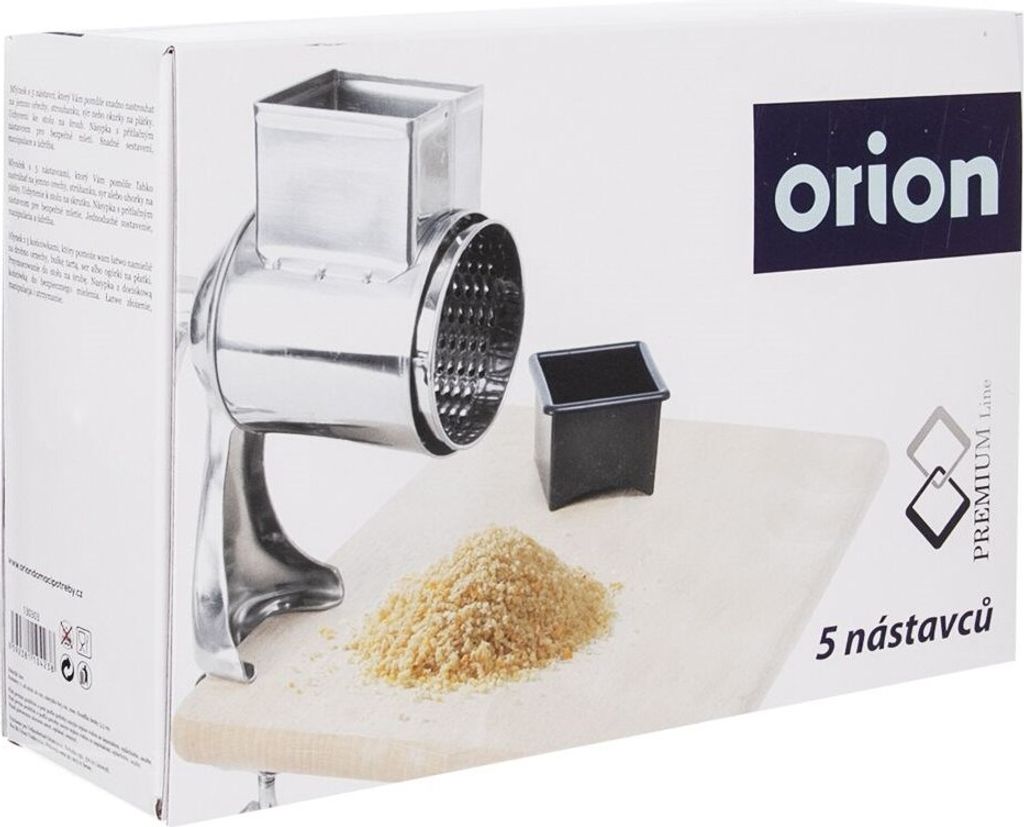 Orion Reibemaschine Trommelreibe mit 5 Trommeleinsätzen Produktbild 5