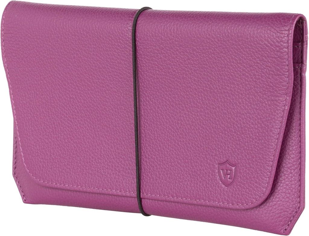 Hochwertige Reisepasshülle aus echtem Nappaleder mit RFID NFC Schutz, Reise Organizer mit Kartenfächern, Passport Wallet für Damen und Herren