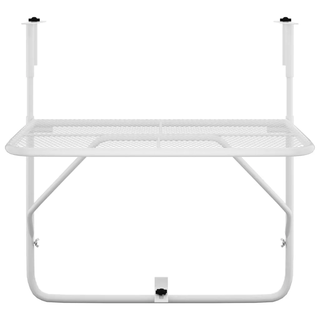 Pratico tavolo da balcone bianco 60x40 cm in acciaio - Tavoli da giardino ,mobili di design 8784353 1parcel - 3