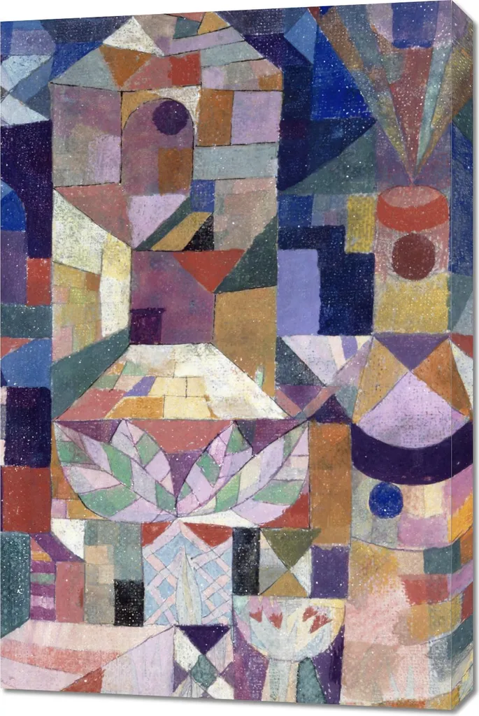 Idee Arredo: Quadro Paul Klee Burggarten 60x90 Vintage Salotto