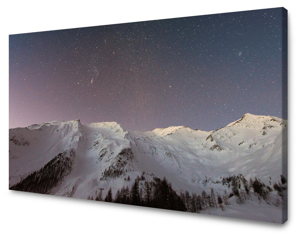 Leinwanddruck Sternenhimmel über den Gipfeln