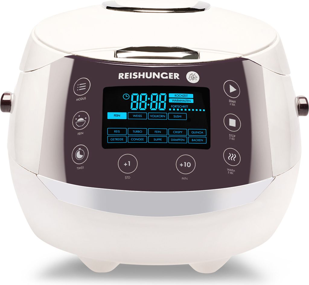 Digitálny ryžovar Reishunger (860 W/1,5 l), biely, až pre 8 Obrázok produktu