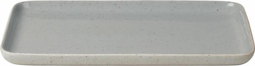 Blomus Snack Teller L Sablo Stone, Beilagenteller, Keramik, 21 x 15 cm, 64315