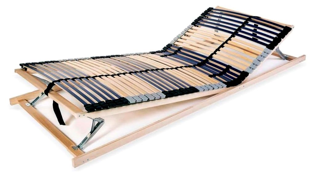 Lattenrost aus Holz für Bettrahmen ohne Matratze, 42 Latten, 7 Zonen, 70 x 200 cm