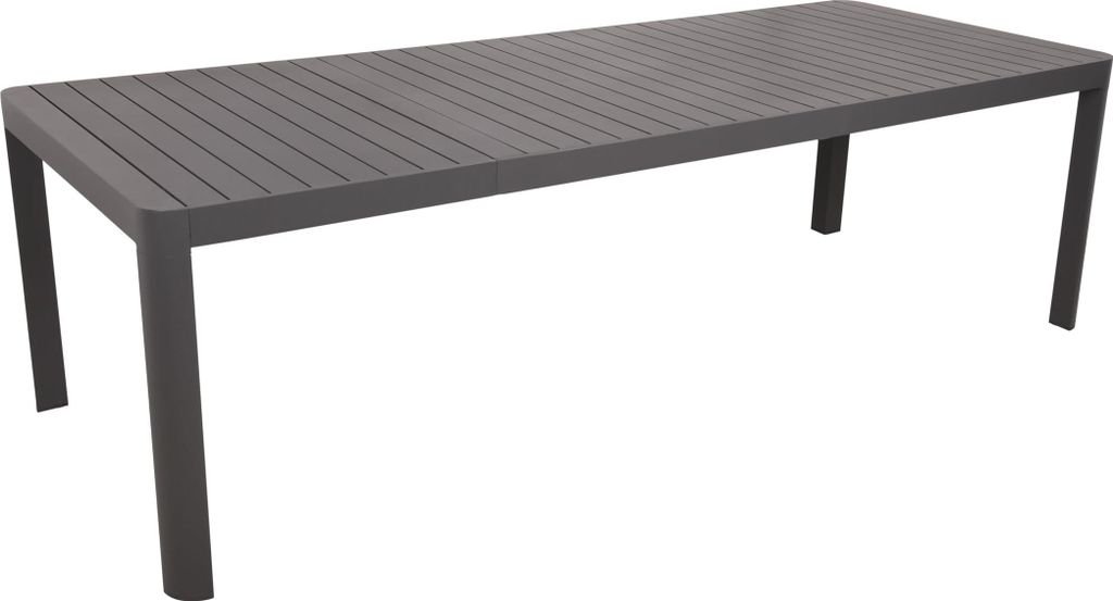 Gartentisch ELLEN - Aluminium, Anthrazit , 255x100x75cm | Ausziehtisch Esstisch Wetterfest Outdoor Tisch