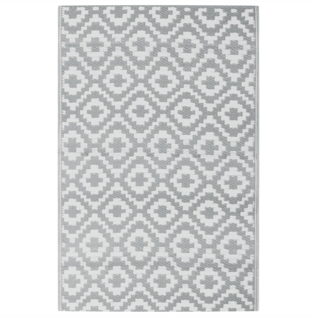 vidaXL Dywanik zewnętrzny ARAKIL szary 190x290 cm PP Zdjęcie produktu 