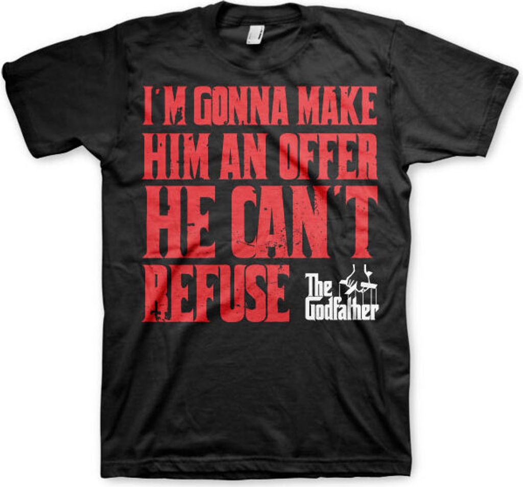The Godfather - Im Gonna Make Him An Offer - Large - Black