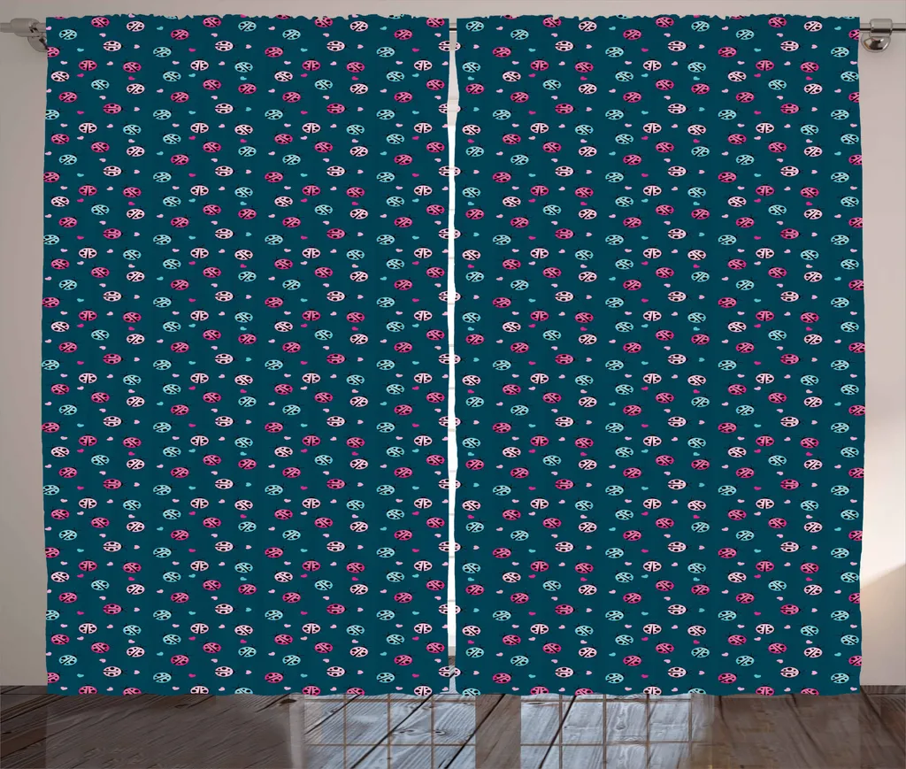 Tenda Allegra per Cameretta ABAKUHAUS | Coccinelle e Cuori Rossi