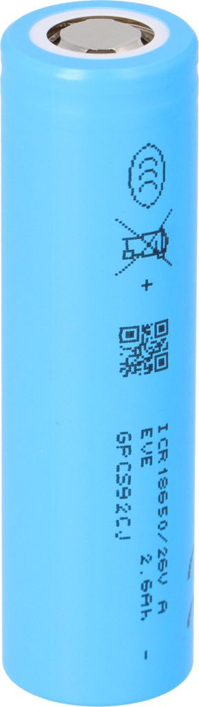EVE ICR18650-26VA 2650mAh Akku 18650 Flat Top Produktbild 
