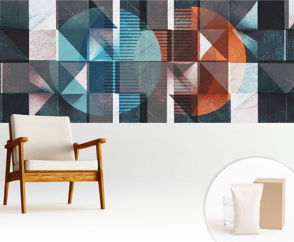 Fototapete - 250x104 cm - Tapete - Wandtapete - Wandbilder - Dekofolie - Tapete Folie - Wand - Dekoration - Wohnzimmer - Abstrakte Formen