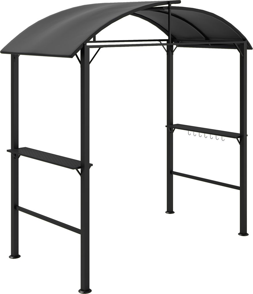 Outsunny Grillpavillon 233 x 110 x 235 cm winddicht Gartenpavillon Gartenlauben