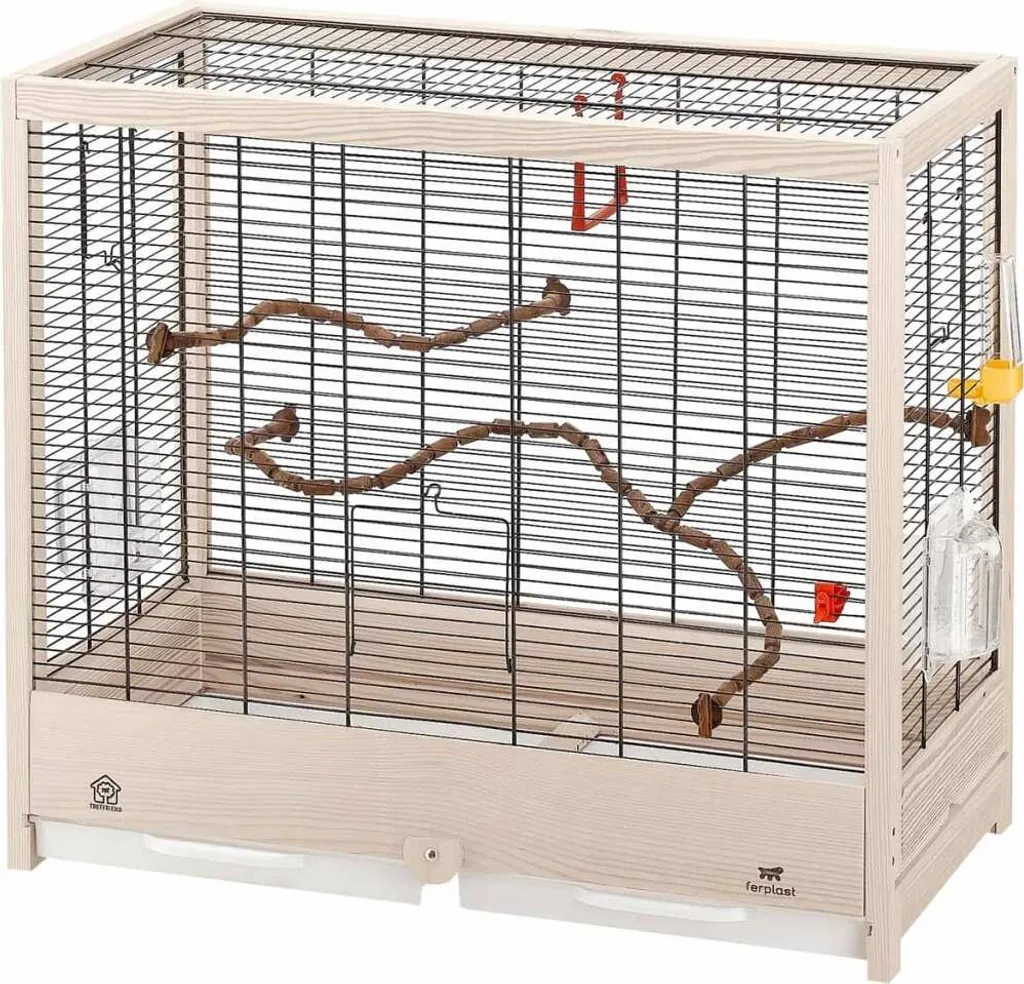 Cage Oiseaux Bois Facile à Nettoyer Ferplast Giulietta 5 - 69 cm