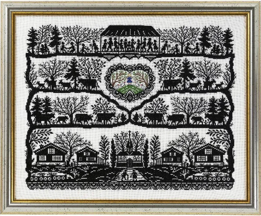 Broderie Point de Croix Eva Rosenstand Schattenbild Grand Format 40x50