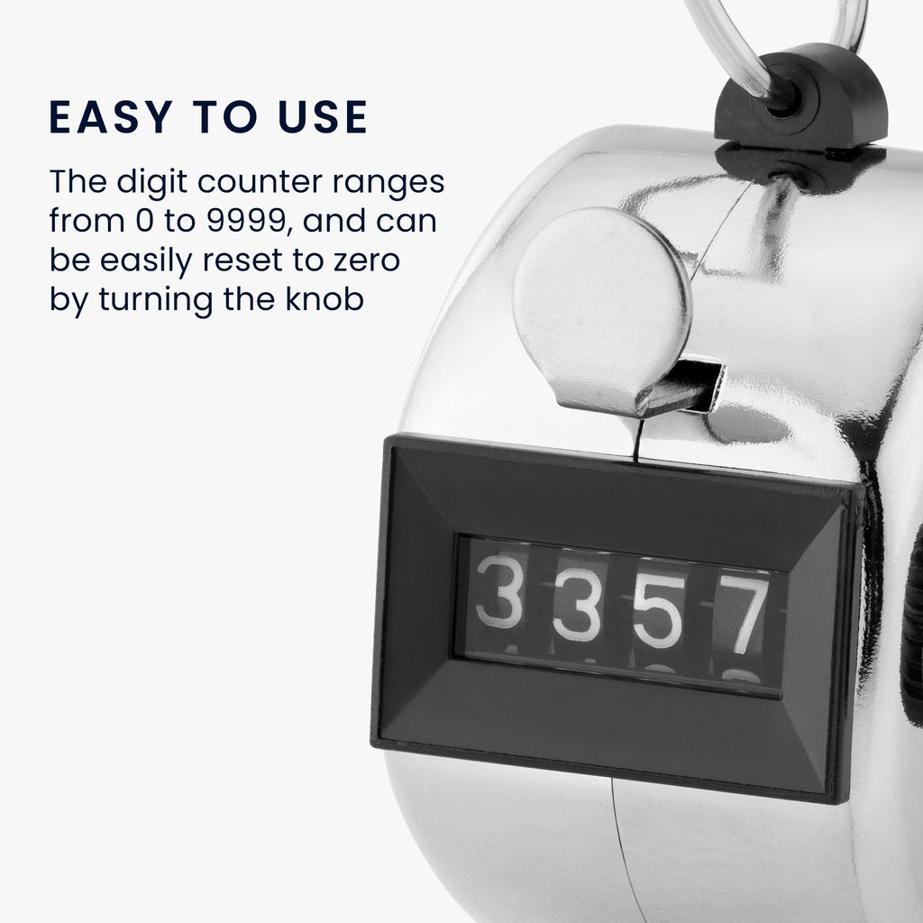GOGO Handzähler 6Pcs Counter Klicker Schrittzähler Mechanischer Mengenzähler mit Ring für Fingerhalt 