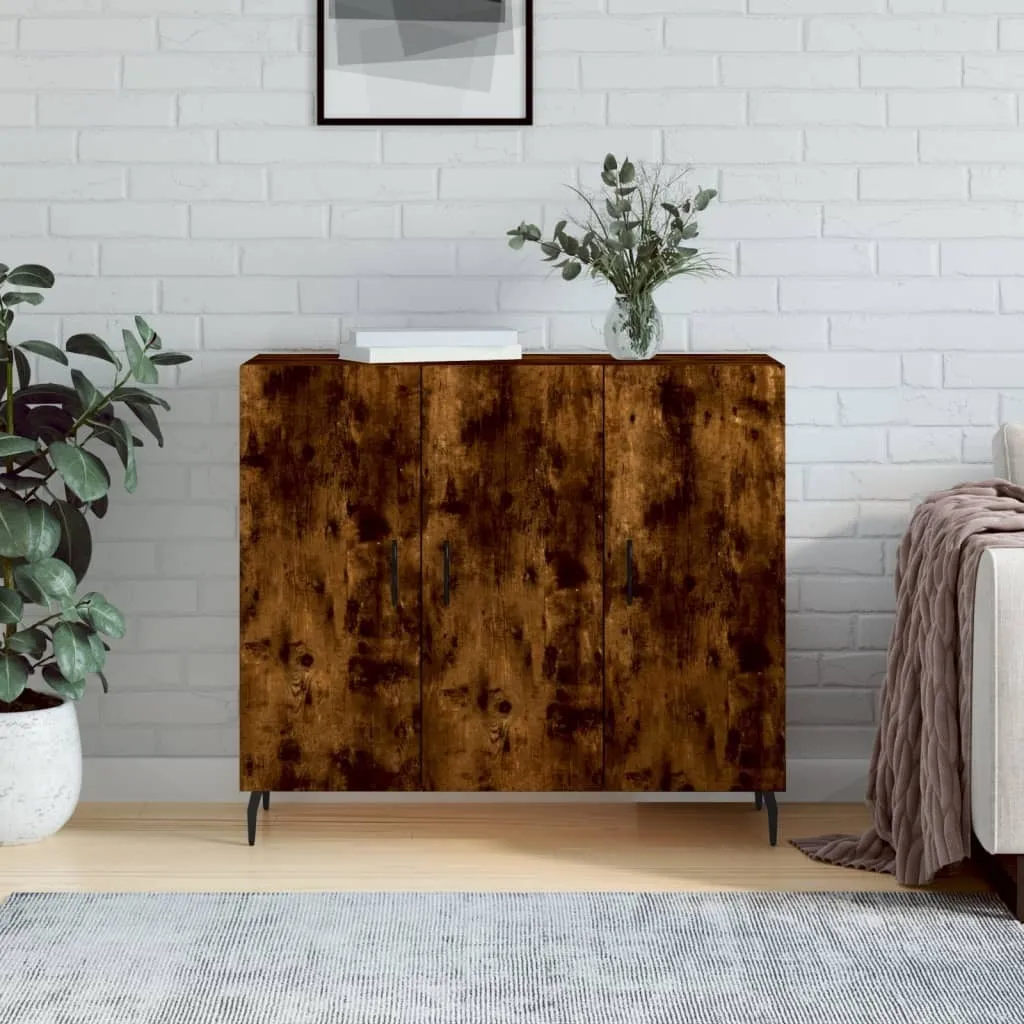 Credenza Rovere Fumé 90x34x80 cm | Mobile Contenitore Living Store