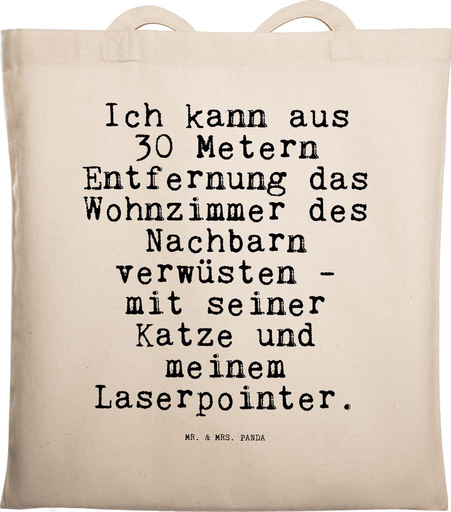 Mr. & Mrs. Panda Tote Bag Ich kann aus 30... - Transparent - Geschenk, Spruch Sprüche Weisheiten Zitate Lustig Weisheit Worte, Uni Tasche, Nachbar...