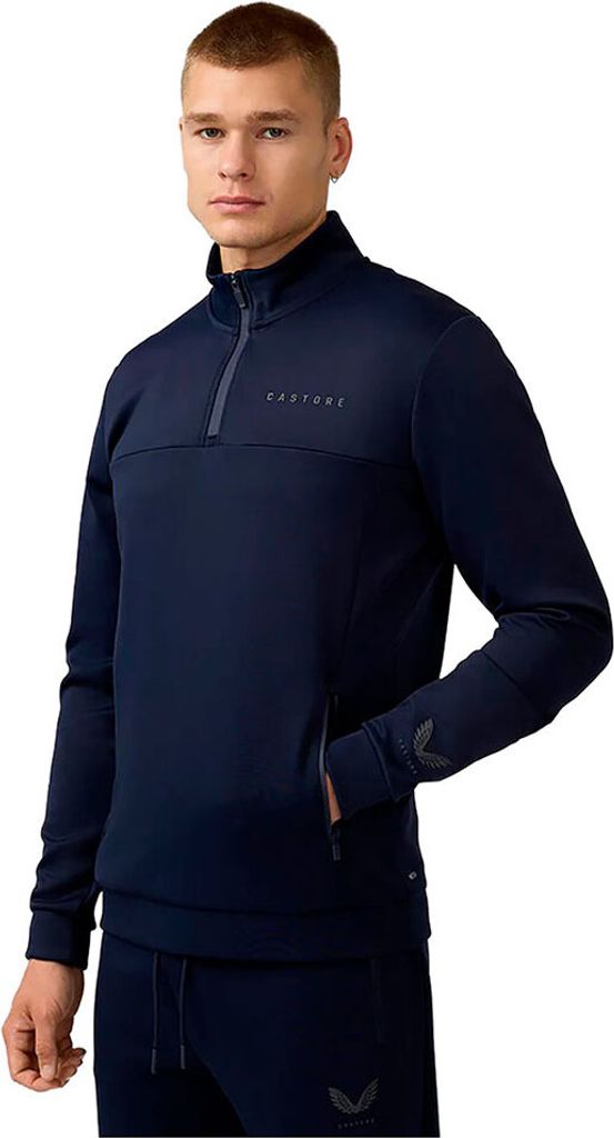 Castore Scuba Halbreißverschluss-langarm-t-shirt Blau XL Mann Blau XL