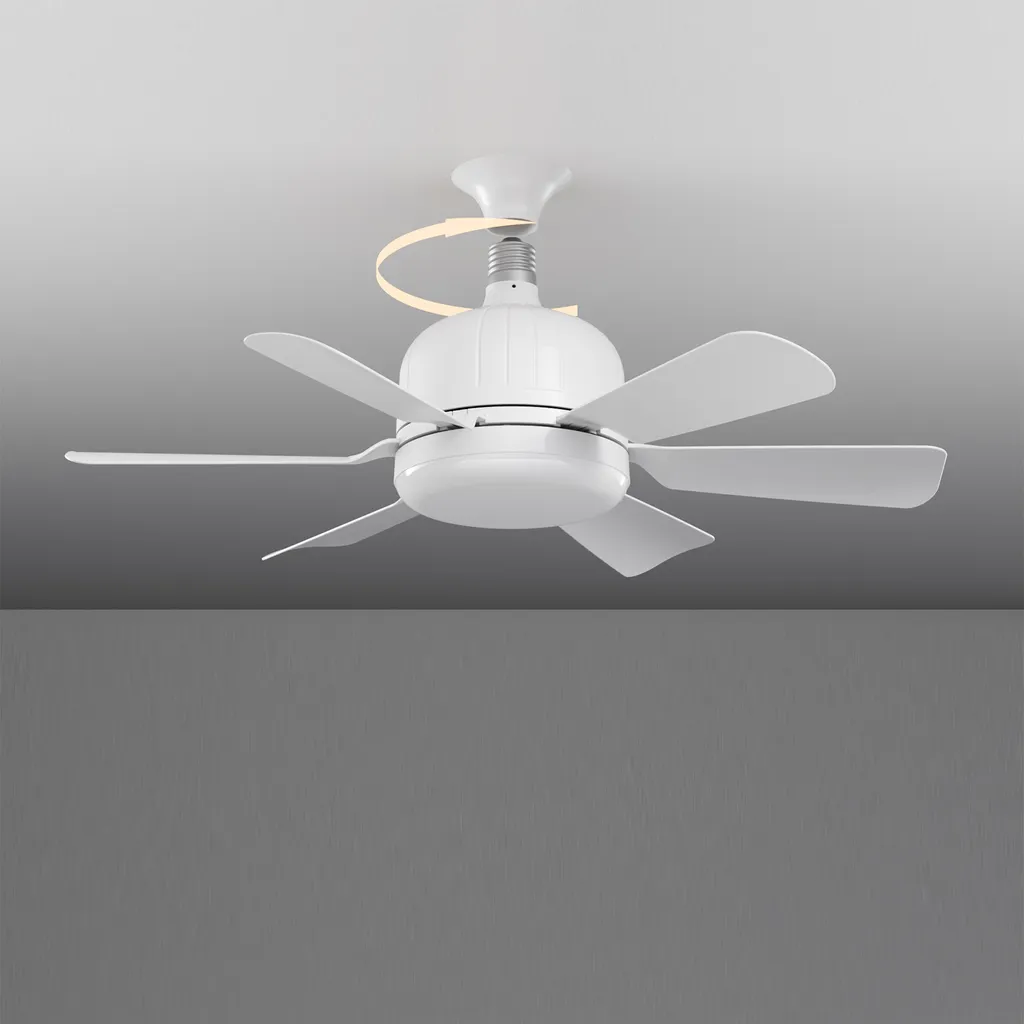 Lampe de ventilateur de plafond LED avec télécommande - Modèle V7-White - 7