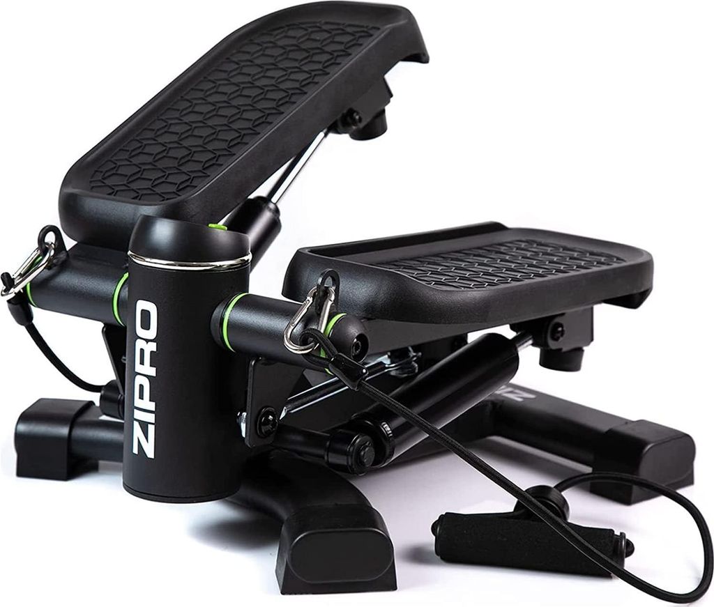 Zipro Swing Stepper Roam – 2-in-1 Twist Stepper für Zuhause mit Expander-Bändern Ministepper mit Display für Bein & Po Training bis 120 kg