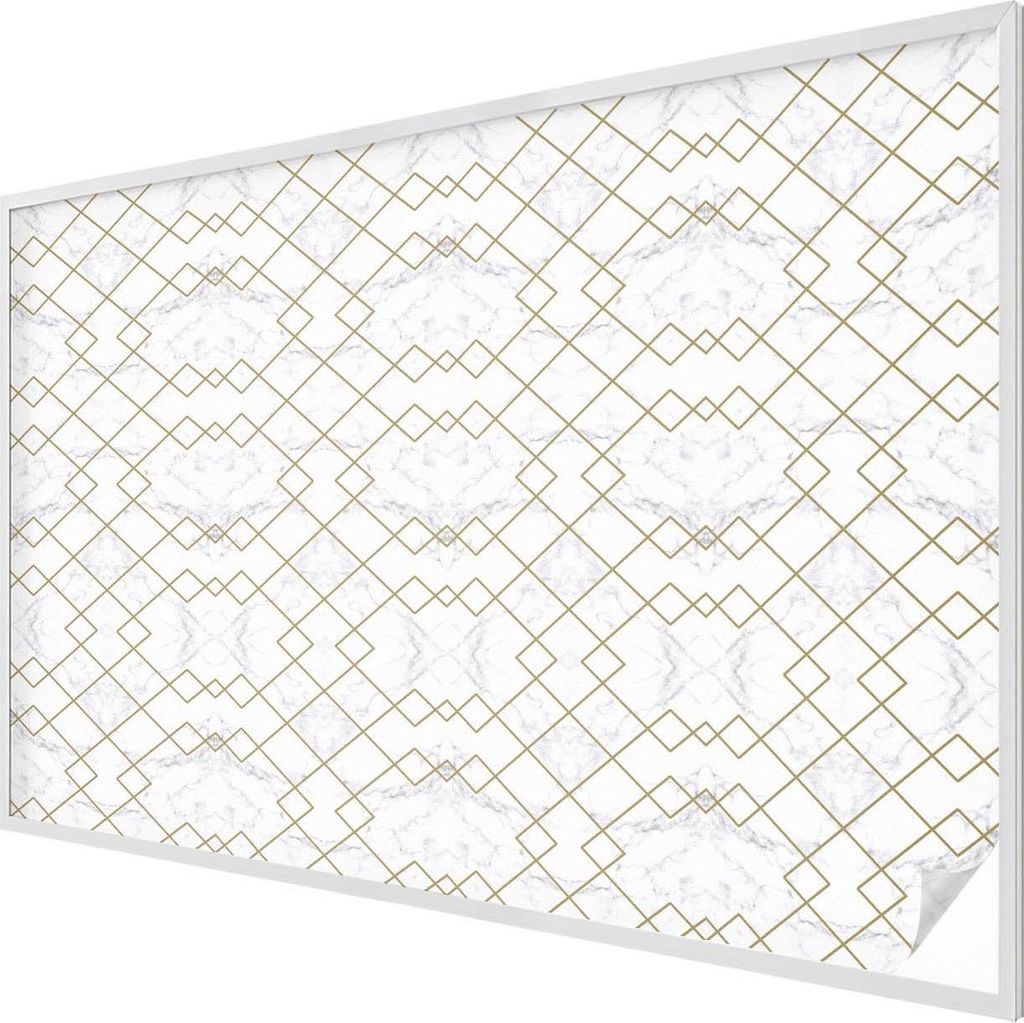 Buntglas Fensterfolie – 146x200 cm – Stained-Glass Design – blickdichte dekorative Sichtschutzfolie – selbstklebend, UV-Schutz – Geometri...