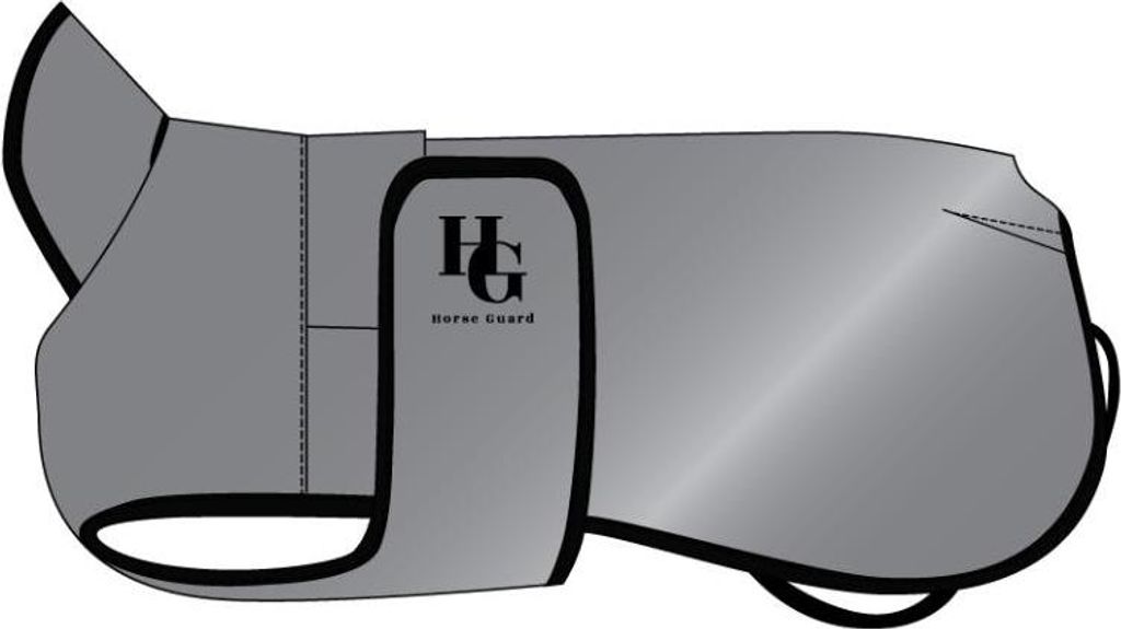 HorseGuard Totally reflektierender Hundemantel Dog Rug reflective schwarz mit Fleecefutter, Größe (cm):40cm