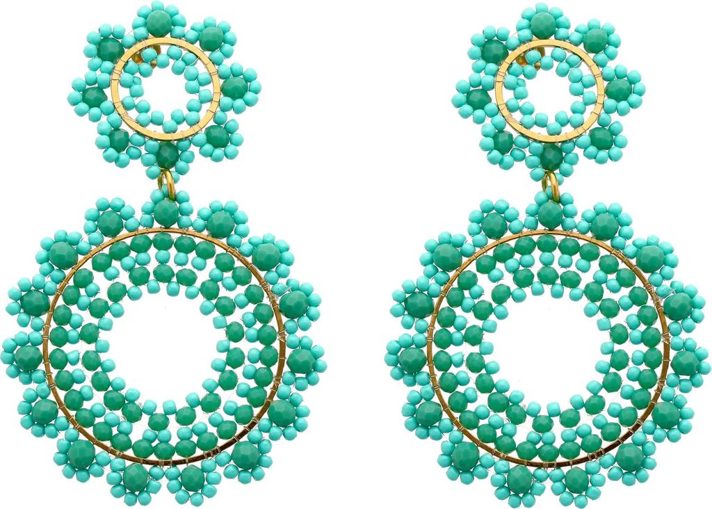 joella damen ohrringe - türkis, one size