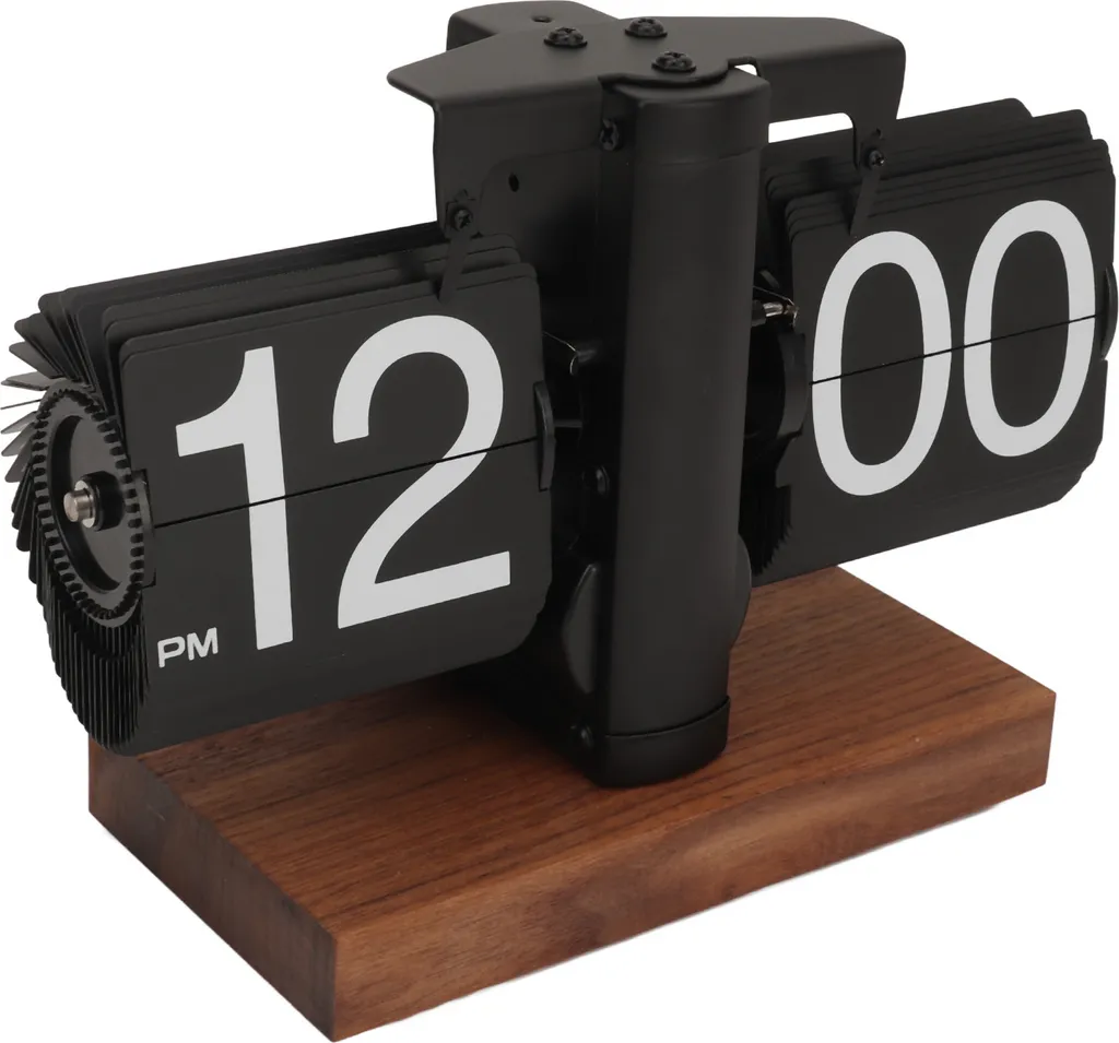 Horloge numérique pour décoration bureau - Modèle rétro noir chic