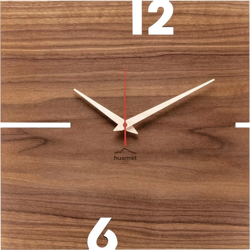 Idea Regalo Unica: Orologio Legno Noce Huamet Puhr Angolare