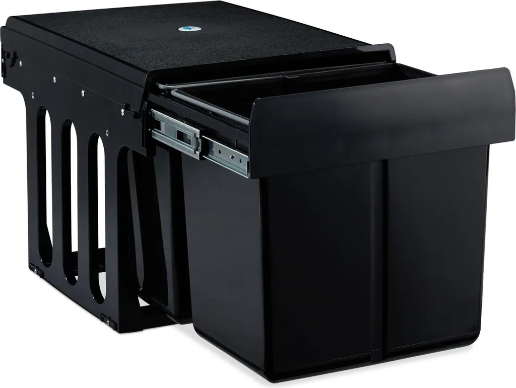 Poubelle de tri sélectif double bac pour cuisine moderne et pratique