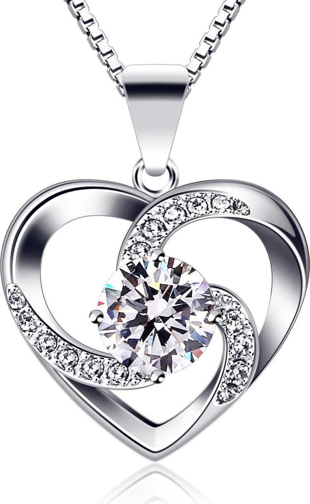 B.Catcher Kette Herz Damen Halskette 925 Silber Zirkonia Produktbild 