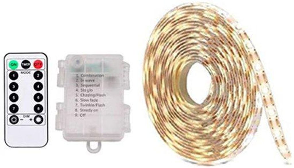 LED světelný pásek, napájený na baterie, 2 metry, 60 LED Obrázek produktu 