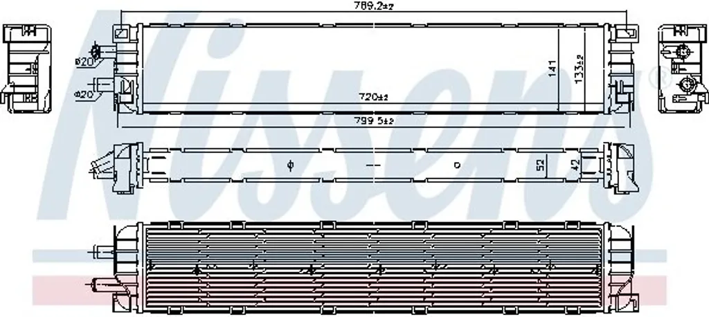 Nissens 606401 Radiateur Moteur pour Audi A4 B9 et A6 C8 Avant