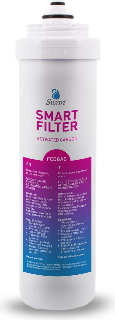Filtre à Charbon Actif Swan SMART GAC Anti-Chlore Capacité 7570 Litres