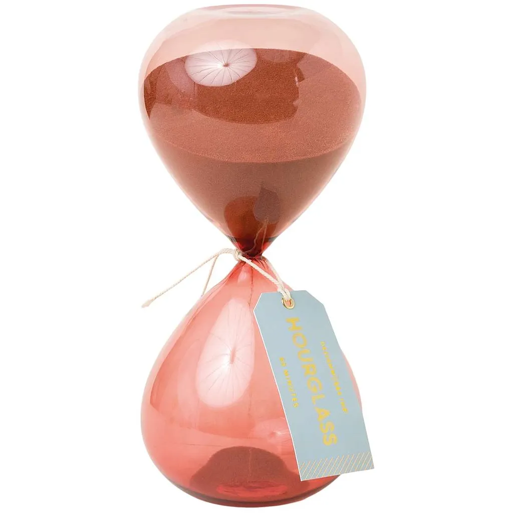 Sablier de bureau terracotta ombre 60 min - Sablier design en verre