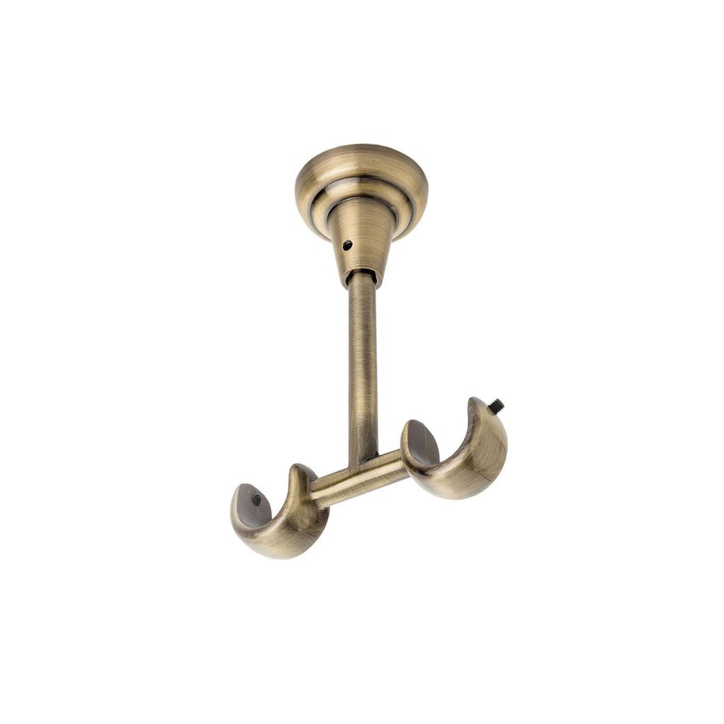MDEKOR Deckenträger 2-läufig Antik Gold Deckenhalter mit Produktbild 