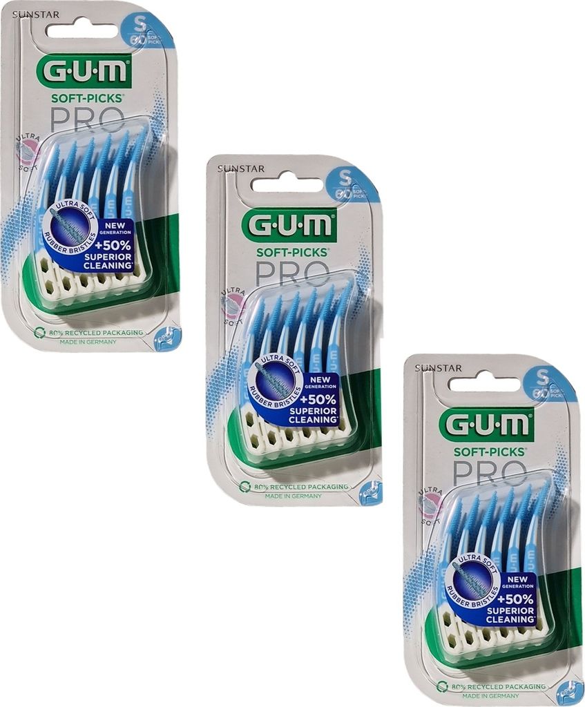 3x GUM Soft-Picks Pro small - 3x 60 Stück Produktbild 