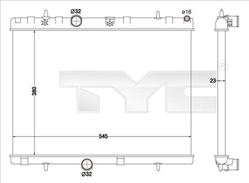 Radiateur moteur anti-surchauffe pour Peugeot 208 2008 et Citroën C3 C4