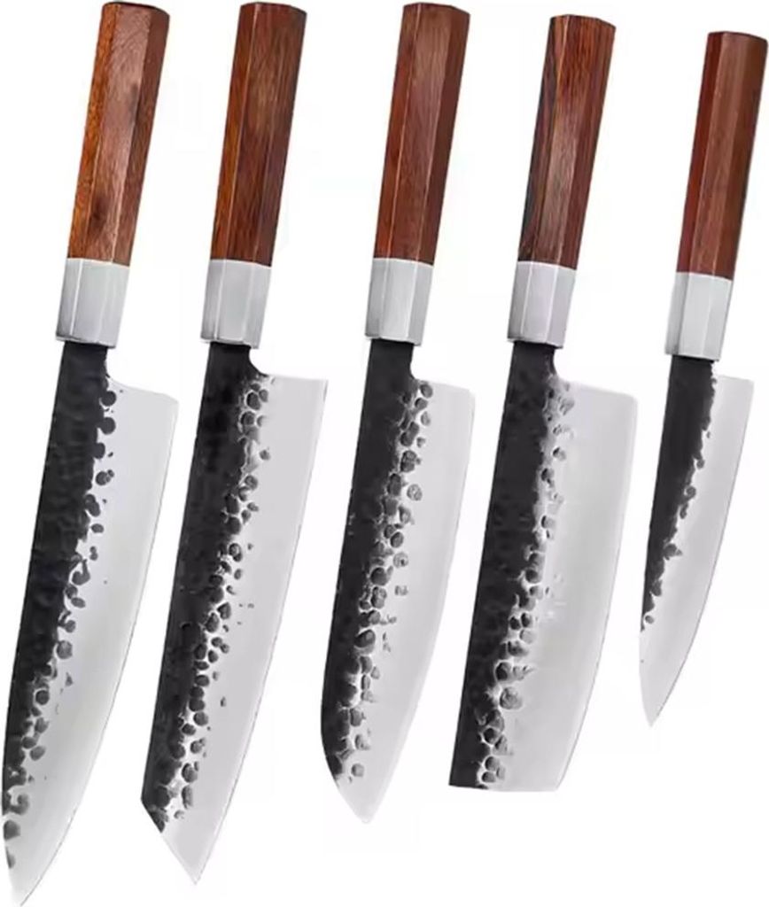 Set Küchenmesser KI-38082 - 5 Stück in Braun KP38082