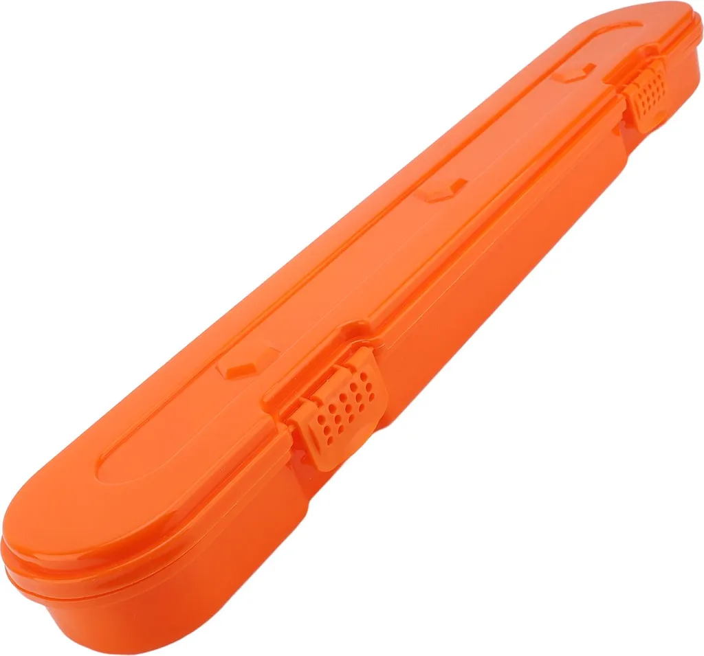 Boîte de stockage pour tronçonneuse orange en plastique haute densité