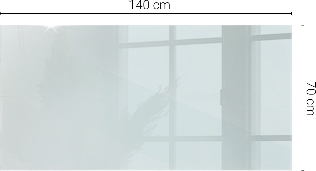 Transparentny – 140x70 cm – Prostokątny Blat Szklany – Zdjęcie produktu 