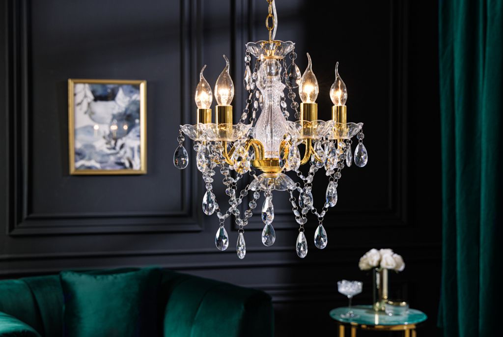 riess-ambiente Kronleuchter DIAMONDS S 40cm gold Metall