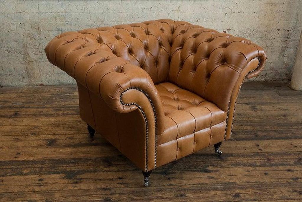 Chesterfield Design Sofa Sessel Couch Polster Luxus Textil Couchen 1 Sitzer #213