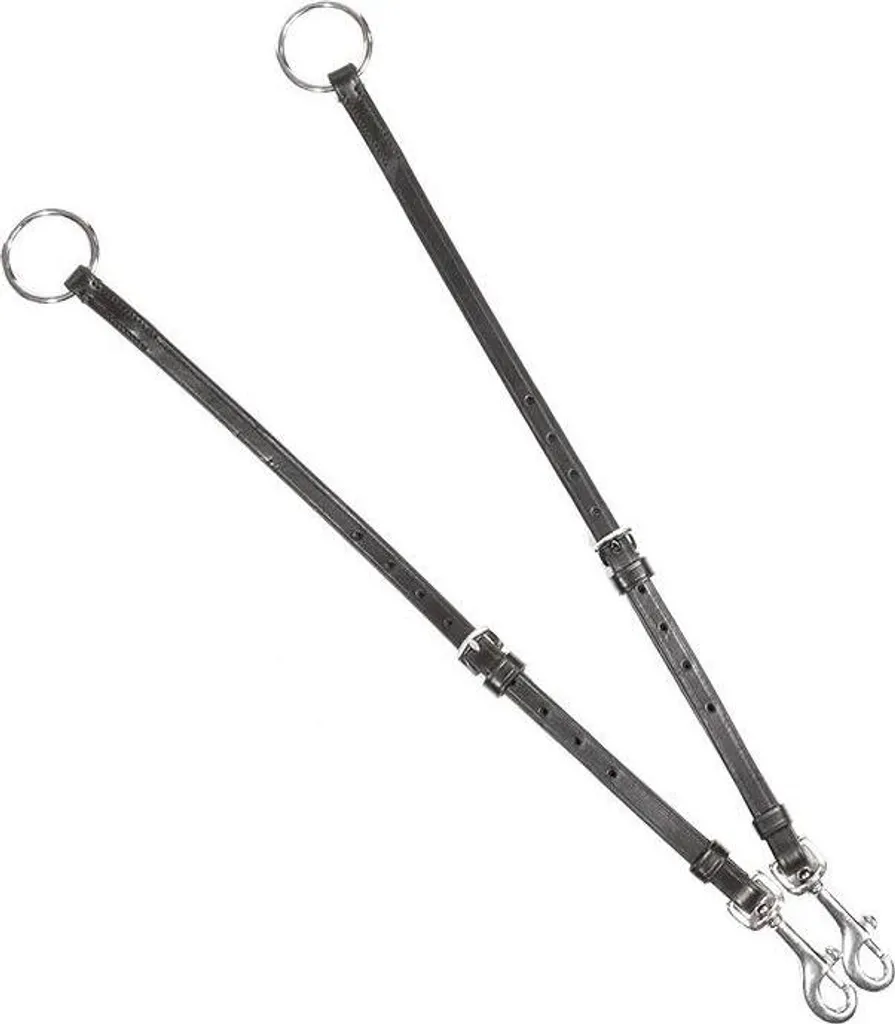Fourchette de martingale réglable noire Kavalkade Ecoline demi-sang
