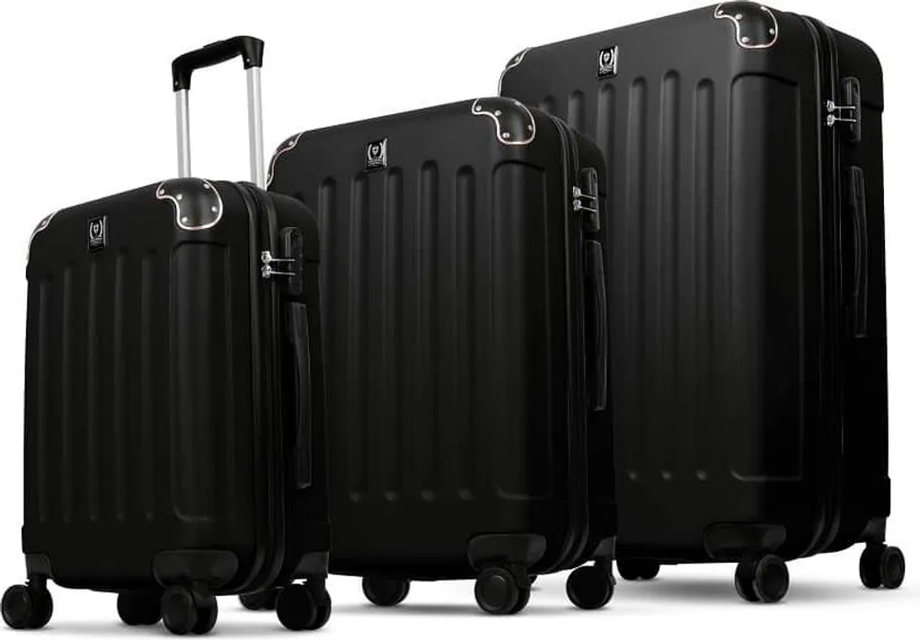 Valises Swiss Hufeisen SF5001 3 pièces - Coque Incassable et 4 Roues