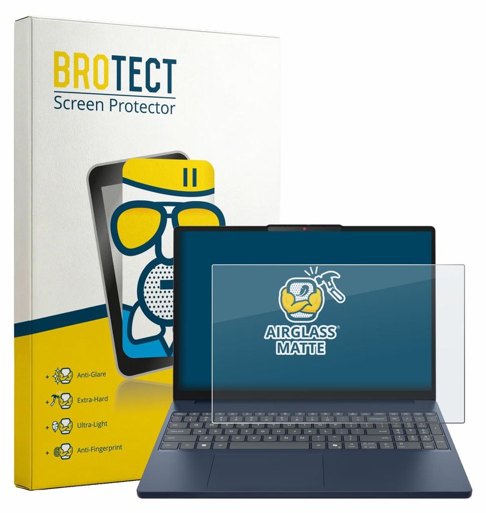 BROTECT Entspiegelungs Schutzglas für Lenovo IdeaPad Slim 3i Gen 11 15" Schutzfolie Panzer Folie Glas Display Schutz matt