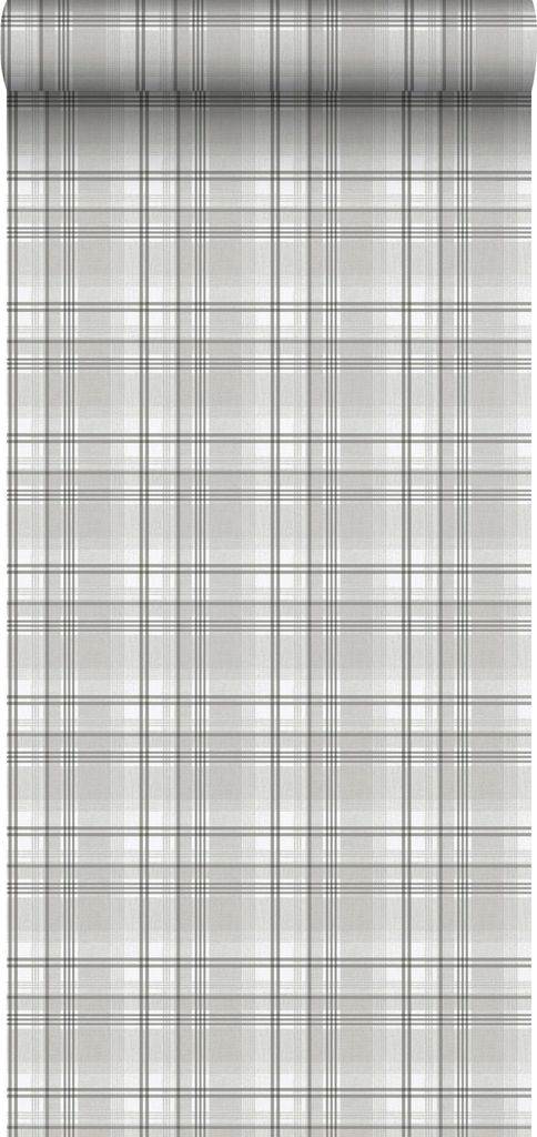 Sanders & Sanders Tapete Karomuster Dunkelgrau 53 cm x 10.05 m